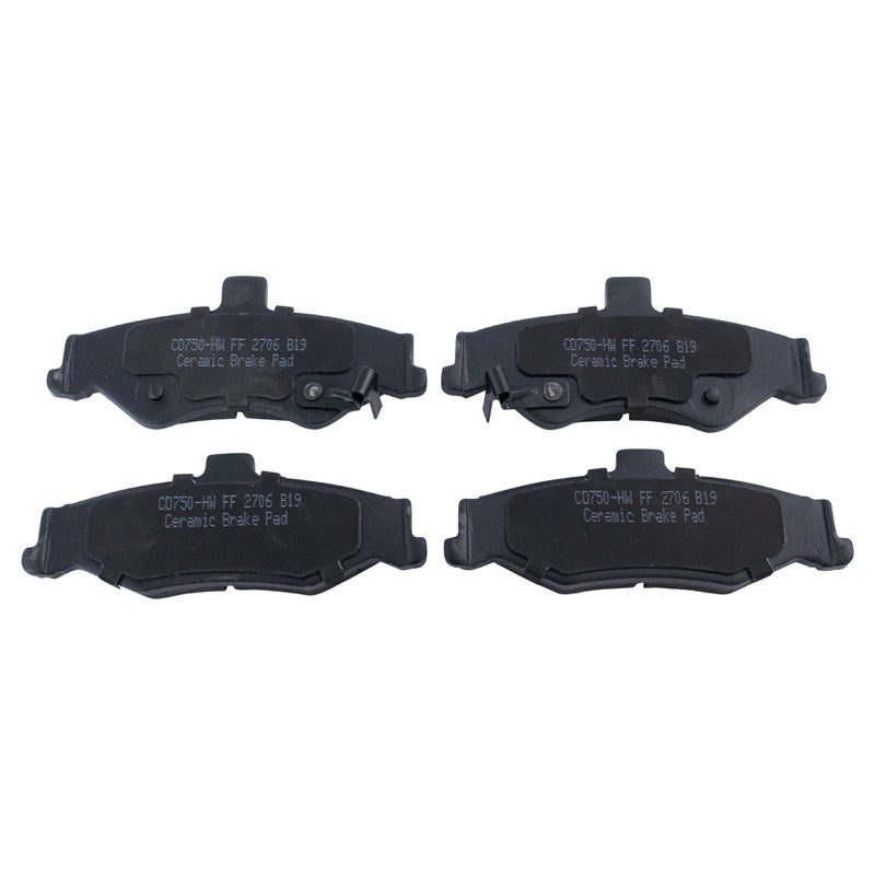 TRQ Rear Brake Pads Ceramic Hardware Wear Sensor Compatible with 1998-2002 Chevrolet Camaro 1998-2002 Pontiac Firebird - Image 5